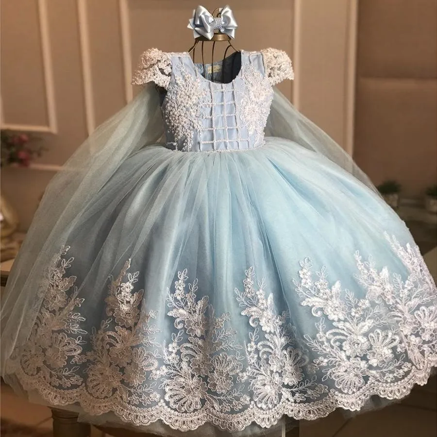 Lace Appliqued Ball Gown Backless Flower Girl Dresses For Wedding Jewel Neck Beading Toddler Pageant Gowns Tulle Kids Prom Dress
Lace Appliqued Ball Gown Backless Flower Girl Dresses For Wedding Jewel Neck Beading Toddler Pageant Gowns Tulle Kids Prom Dress