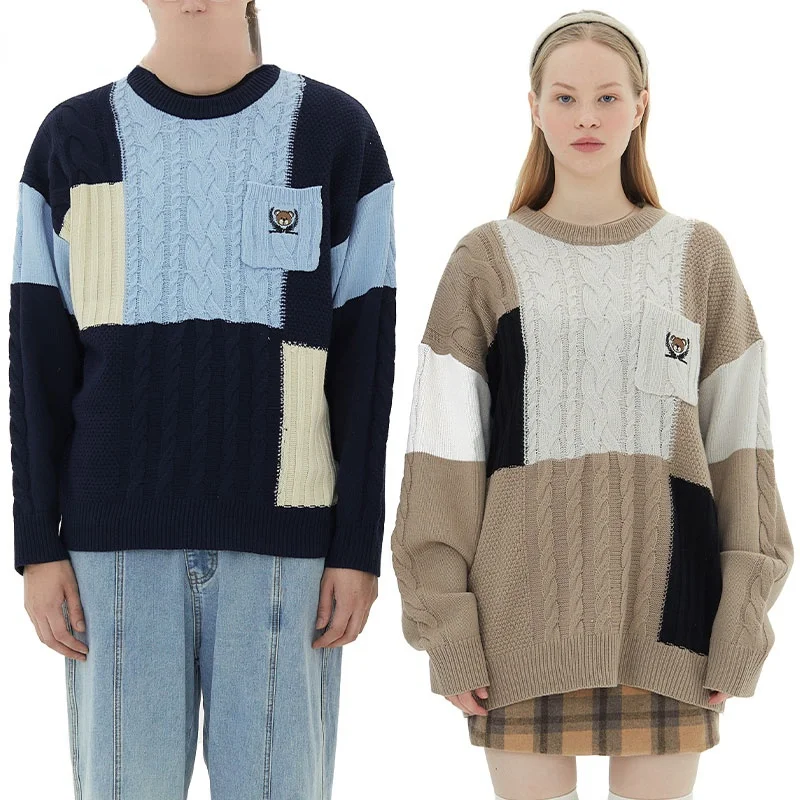 Knitwear Patchwork Streetwear Cartoon Color Block Jumpers Harajuku Sweaters Knitted Sweater Tops Autumn Bear Hop Casual Hip Swea
Knitwear Patchwork Streetwear Cartoon Color Block Jumpers Harajuku Sweaters Knitted Sweater Tops Autumn Bear Hop Casual Hip Swea