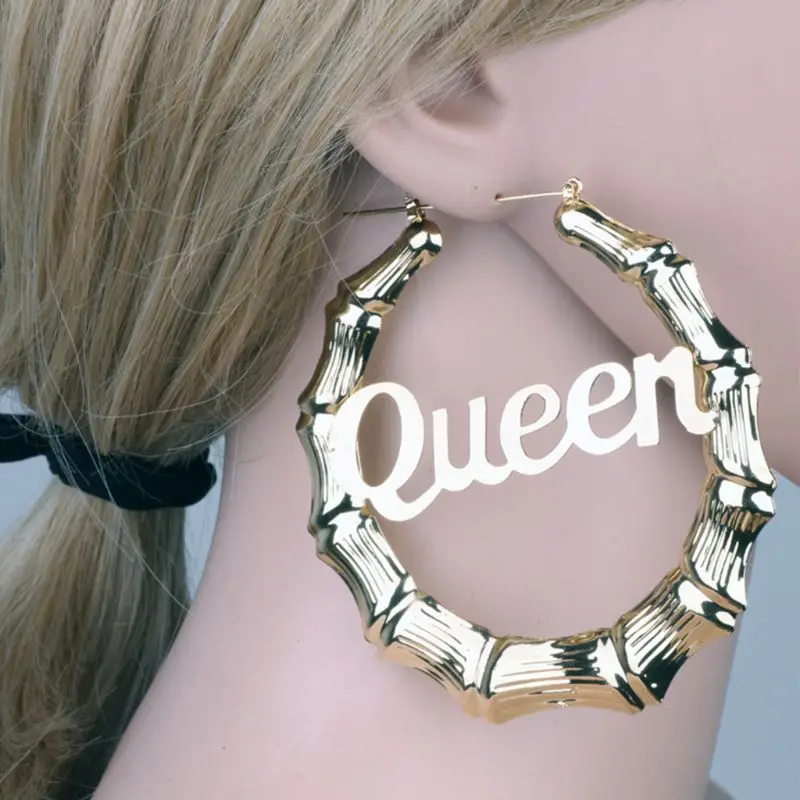 1Pair Fashion Big RoundWomen Acrylic Earrings Royalty Queen Money Melanin chunky BoujeeGold Tone Hollow Casting Round Bamboo
1Pair Fashion Big RoundWomen Acrylic Earrings Royalty Queen Money Melanin chunky BoujeeGold Tone Hollow Casting Round Bamboo