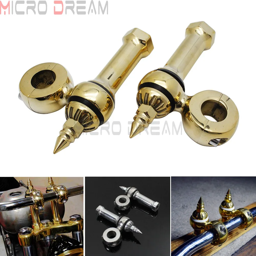 Vintage Spear Brass 7/8 inch Bar Clamps 22mm Handlebar Risers for Harley Old School Motorcycle Custom 7/8'' Handle Bars Risers
Vintage Spear Brass 7/8 inch Bar Clamps 22mm Handlebar Risers for Harley Old School Motorcycle Custom 7/8'' Handle Bars Risers