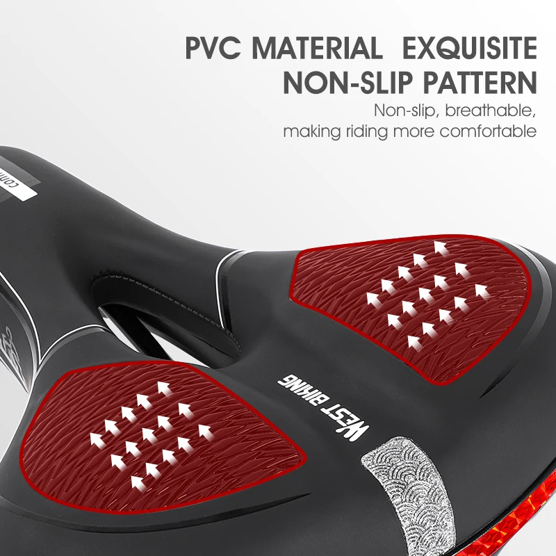 Reflective Shock Absorbing Hollow Bike Saddle MTB Bicycle Seat Breathable Rainproof Cycling Road Mountain Bicycle Parts
Reflective Shock Absorbing Hollow Bike Saddle MTB Bicycle Seat Breathable Rainproof Cycling Road Mountain Bicycle Parts