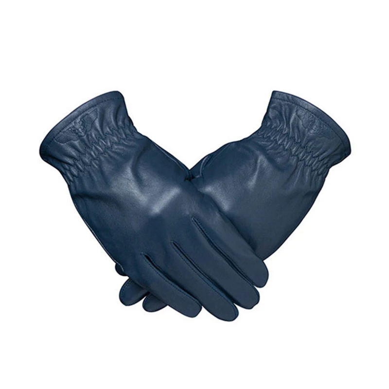 Genuine Leather Gloves For Men Goatskin Leather Blue Riding Driving Pilot Gloves Full Finger Windproof handschoenen winter NR33
Genuine Leather Gloves For Men Goatskin Leather Blue Riding Driving Pilot Gloves Full Finger Windproof handschoenen winter NR33