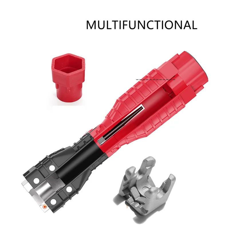 Multi-purpose Wrench Hand Tool, Faucet and Sink Installer Plumbing Tools,18 in 1 Plumbing Wrench,Basin Wrench
Multi-purpose Wrench Hand Tool, Faucet and Sink Installer Plumbing Tools,18 in 1 Plumbing Wrench,Basin Wrench