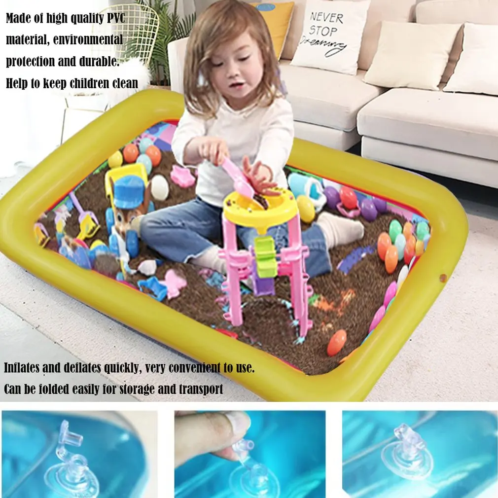 Inflatable Sand Tray Castle Mobile Table PVC Sandbox Sensory Tray Funny Indoor Play Toys Pool Tray for Children Random Color
Inflatable Sand Tray Castle Mobile Table PVC Sandbox Sensory Tray Funny Indoor Play Toys Pool Tray for Children Random Color