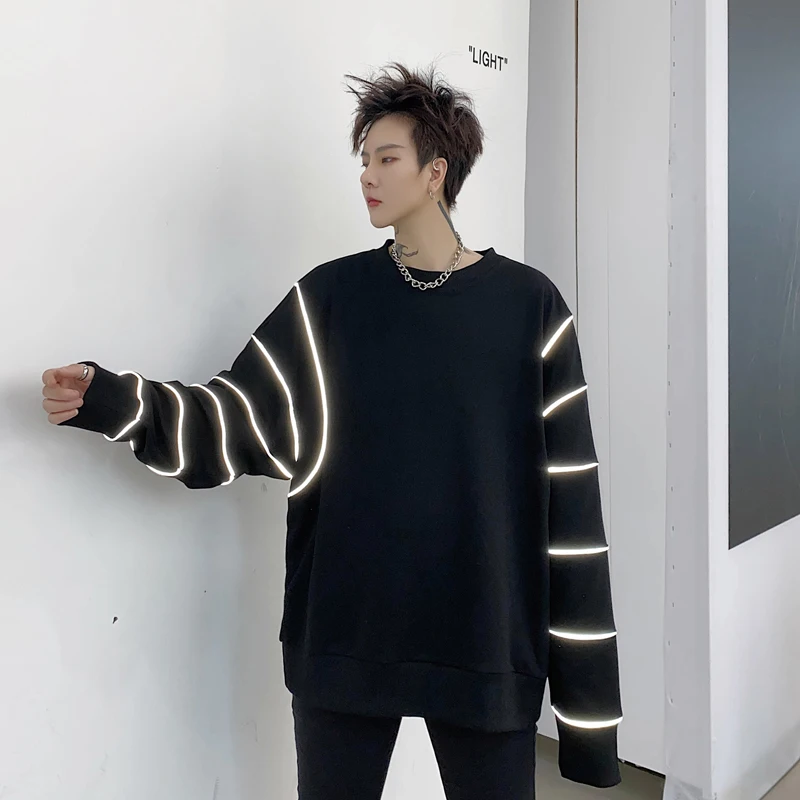 Men Splice Reflective Strip Loose Pullover Sweatshirt Male Women Spring Autumn Streetwear Hip Hop Long Sleeve Hoodie Sweatshirt
Men Splice Reflective Strip Loose Pullover Sweatshirt Male Women Spring Autumn Streetwear Hip Hop Long Sleeve Hoodie Sweatshirt