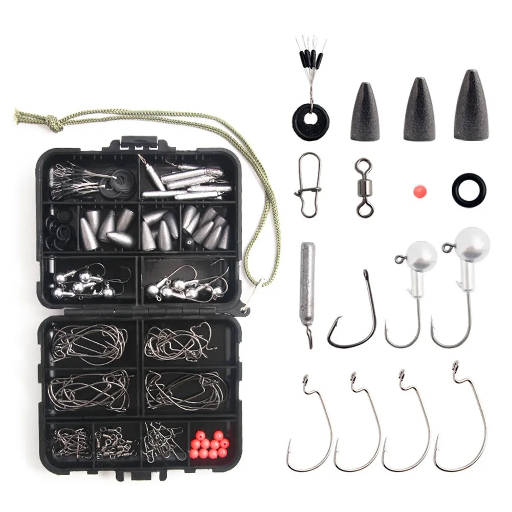 133 Pcs Fishing Accessories Including Jig Hooks Series Sinker Weights Swivels Snaps Fish Tackle Box Pesca Iscas Accessories
133 Pcs Fishing Accessories Including Jig Hooks Series Sinker Weights Swivels Snaps Fish Tackle Box Pesca Iscas Accessories