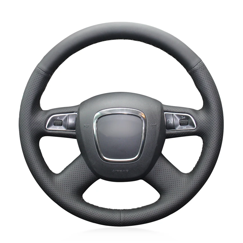Hand-stitched Black Artificial Leather Car Steering Wheel Cover for Audi A3 A4 (B8) A6 (C6) A8 A8 L Q5 Q7 2007-2011 S8 2008-2009
Hand-stitched Black Artificial Leather Car Steering Wheel Cover for Audi A3 A4 (B8) A6 (C6) A8 A8 L Q5 Q7 2007-2011 S8 2008-2009