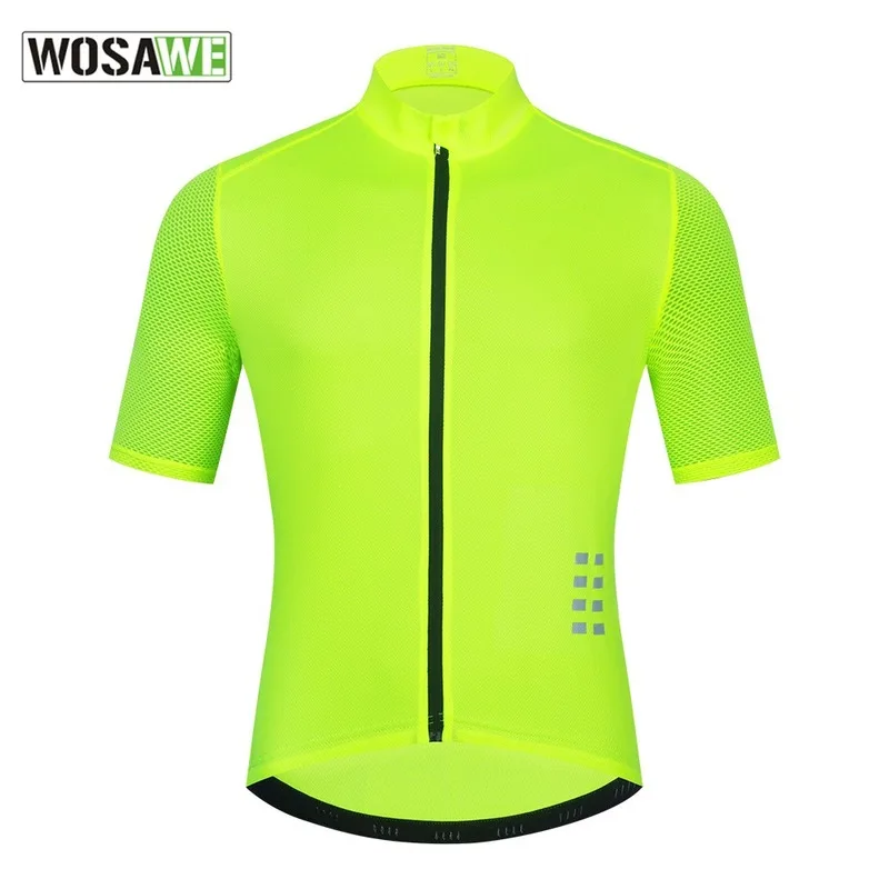 WOSAWE Summer Men's Cycling Jersey Short Sleeve Solid Color Reflective Road Bike Jersey with Full Zipper Bicycle Shirt Clothing
WOSAWE Summer Men's Cycling Jersey Short Sleeve Solid Color Reflective Road Bike Jersey with Full Zipper Bicycle Shirt Clothing