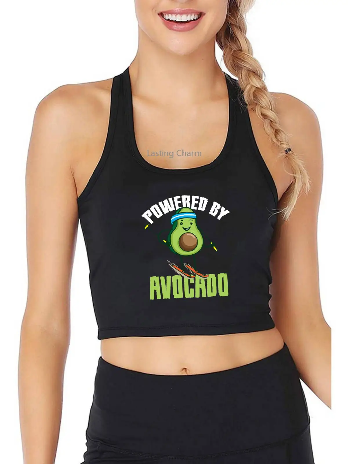 Powered by avocado ski design Print Tank Top Women's interesting pattern yoga sports training Crop Top
Powered by avocado ski design Print Tank Top Women's interesting pattern yoga sports training Crop Top