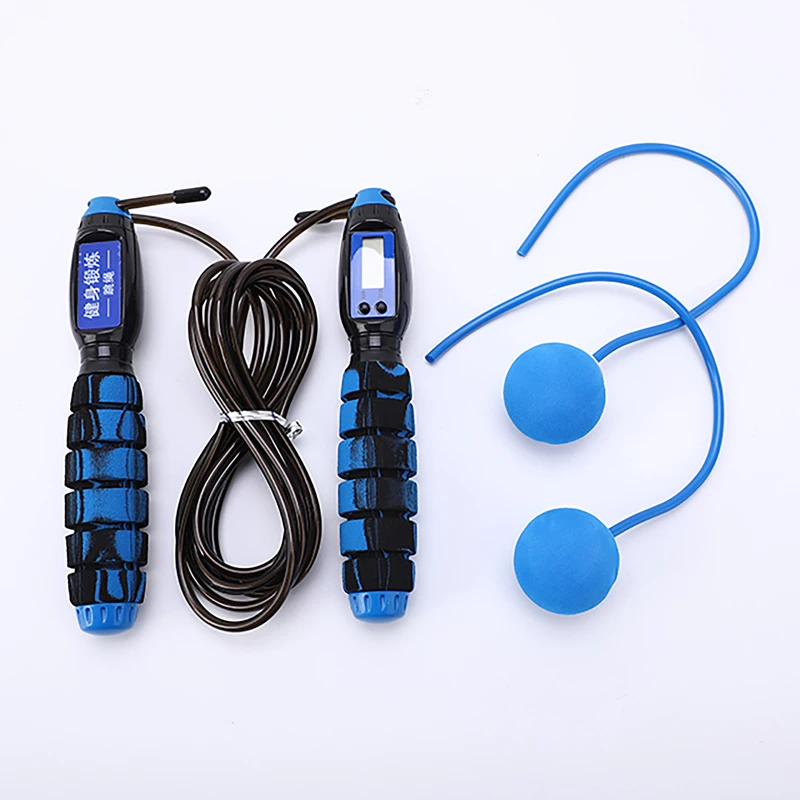 

Rope Skipping Ropeless PVC Skipping Rope Cordless Jump Roper with LCD Screen Counting Speed Skipping Counter Fitness Equipment