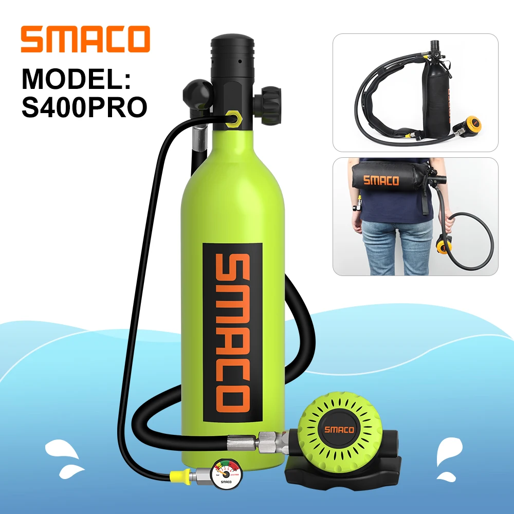 Резервуар для дайвинга SMACO S400Pro цилиндр с 15 20 минут 1 литр многоразовым