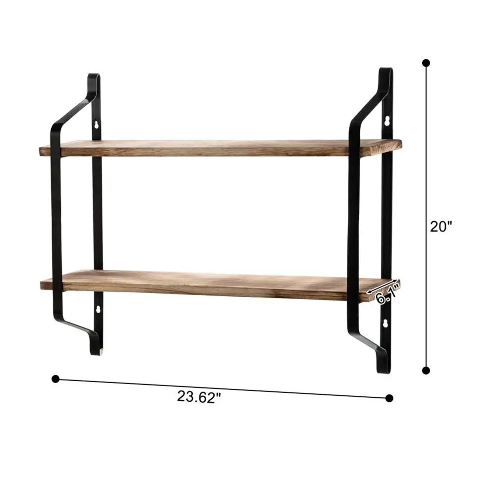 2 Tiers Floating Shelves Wall Mounted Industrial Wall Shelves for Living Room Bedroom Kitchen Entryw
2 Tiers Floating Shelves Wall Mounted Industrial Wall Shelves for Living Room Bedroom Kitchen Entryw