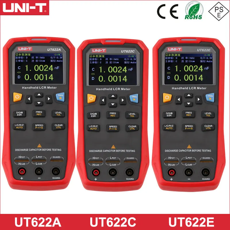 UNI-T UT622A UT622C UT622E Digital Capacimeter LCR Meter Capacitor Electronic Components Tester Multimeter
UNI-T UT622A UT622C UT622E Digital Capacimeter LCR Meter Capacitor Electronic Components Tester Multimeter