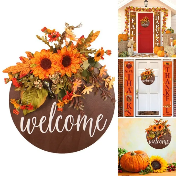 Autumn Wreath Decoration Door Hanging Simulation Sunflower Doorplate Pendant Merry Christmas Decorations For Home 2022 New Year
Autumn Wreath Decoration Door Hanging Simulation Sunflower Doorplate Pendant Merry Christmas Decorations For Home 2022 New Year