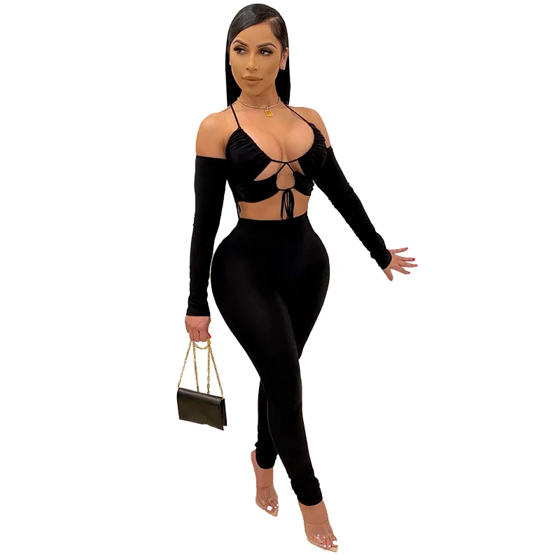 European and American women's tie-rope long-sleeved strapless tube top strap tight sexy suit
European and American women's tie-rope long-sleeved strapless tube top strap tight sexy suit