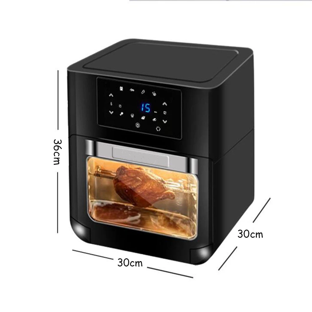 12L 1500W Air Fryer Oven Toaster Rotisserie and Dehydrator With LED Digital Touchscreen 16-in-1 Countertop Oven K-J561
12L 1500W Air Fryer Oven Toaster Rotisserie and Dehydrator With LED Digital Touchscreen 16-in-1 Countertop Oven K-J561