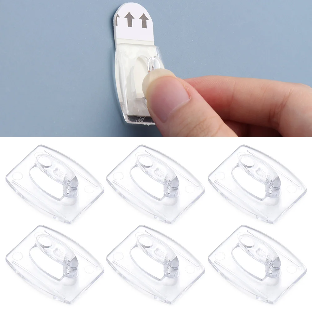 6/20PCS Strong No Drill Transparent Hook For Kitchen Livingroom Wall Removable Hook Rack Cable Clamp Tools 1Kg Load-Bearing
6/20PCS Strong No Drill Transparent Hook For Kitchen Livingroom Wall Removable Hook Rack Cable Clamp Tools 1Kg Load-Bearing