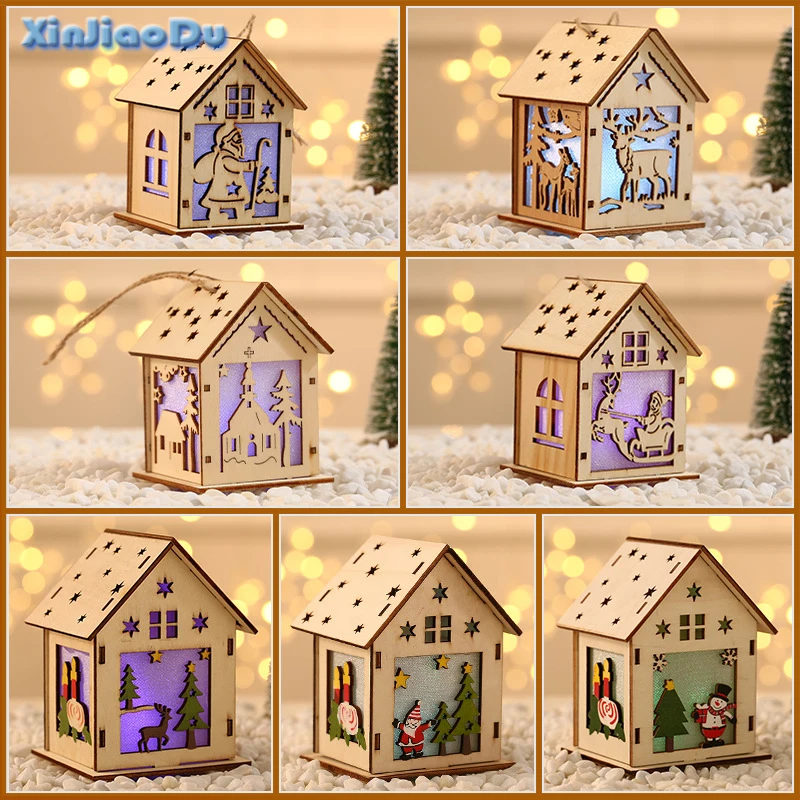 Новогодняя Декоративная гирлянда для новогодней елки «сделай сам», рождественские подарки, Рождественский светящийся деревянный дом с украшениями, рождественские подарки, 2021
Новогодняя Декоративная гирлянда для новогодней елки «сделай сам», рождественские подарки, Рождественский светящийся деревянный дом с украшениями, рождественские подарки, 2021