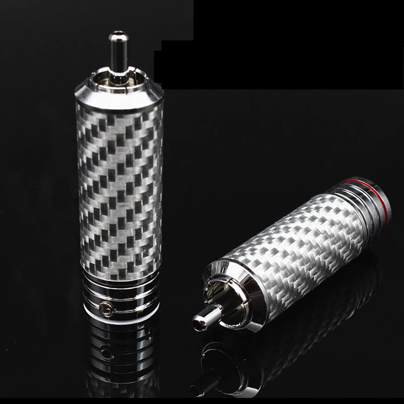 Hifi 4pcs Rhodium plated Carbon Fiber RCA Plug 8mm Audiophile Eutectic Copper Shell RCA Male Plug Soldering Connector
Hifi 4pcs Rhodium plated Carbon Fiber RCA Plug 8mm Audiophile Eutectic Copper Shell RCA Male Plug Soldering Connector