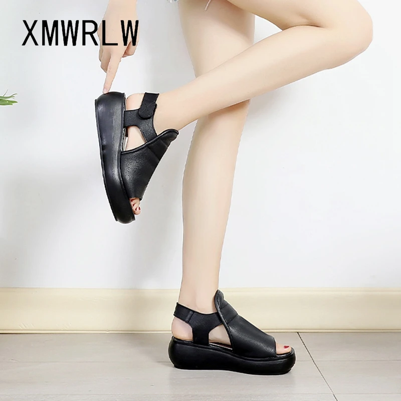 XMWRLW Genuine Leather Women Summer Sandals Retro Handmade Shoes Ladies High Heels Sandals Woman Summer Sandal Wedges Shoes
XMWRLW Genuine Leather Women Summer Sandals Retro Handmade Shoes Ladies High Heels Sandals Woman Summer Sandal Wedges Shoes