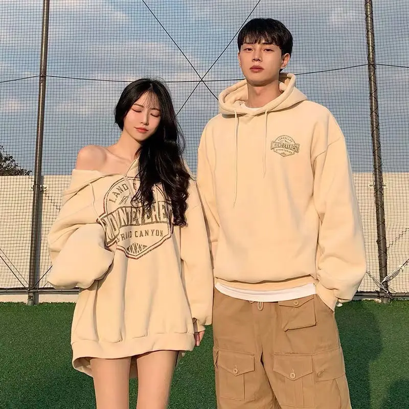 100% cotton 2022 spring, autumn and winter new style Korean couples trend letter coat thin loose thick plus fleece hooded sweate
100% cotton 2022 spring, autumn and winter new style Korean couples trend letter coat thin loose thick plus fleece hooded sweate