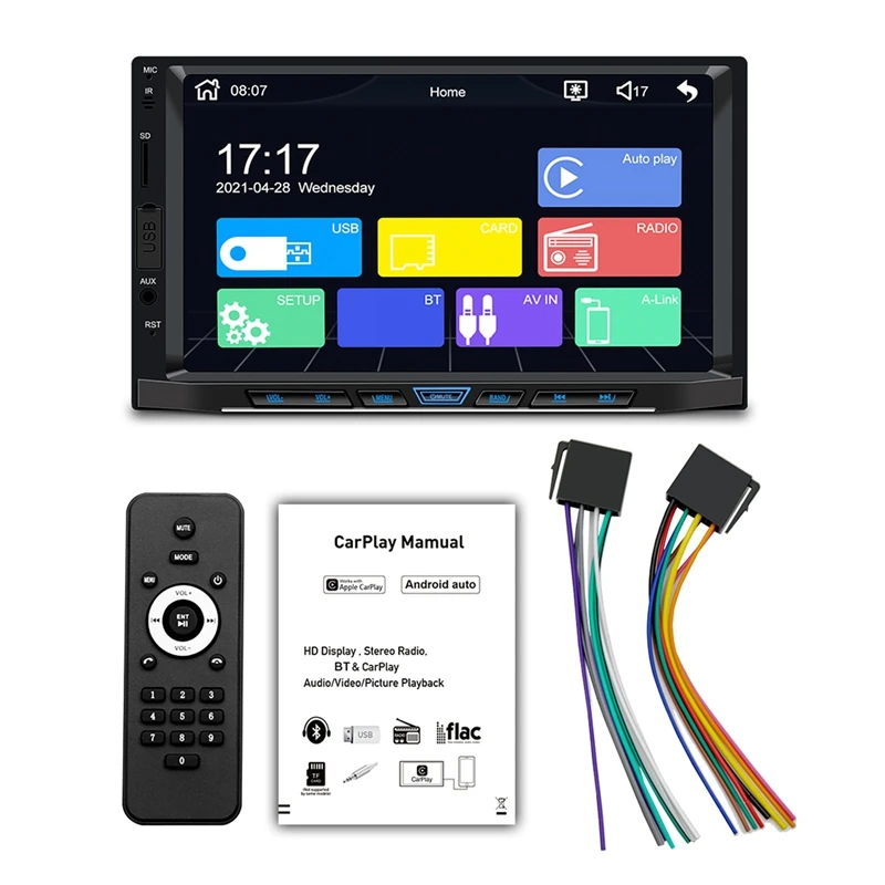 7 inch L2 Car MP5 Player Bluetooth Stereo Receiver Car Radio Double Din Press Screen Car Stereo for Apple Carplay
7 inch L2 Car MP5 Player Bluetooth Stereo Receiver Car Radio Double Din Press Screen Car Stereo for Apple Carplay