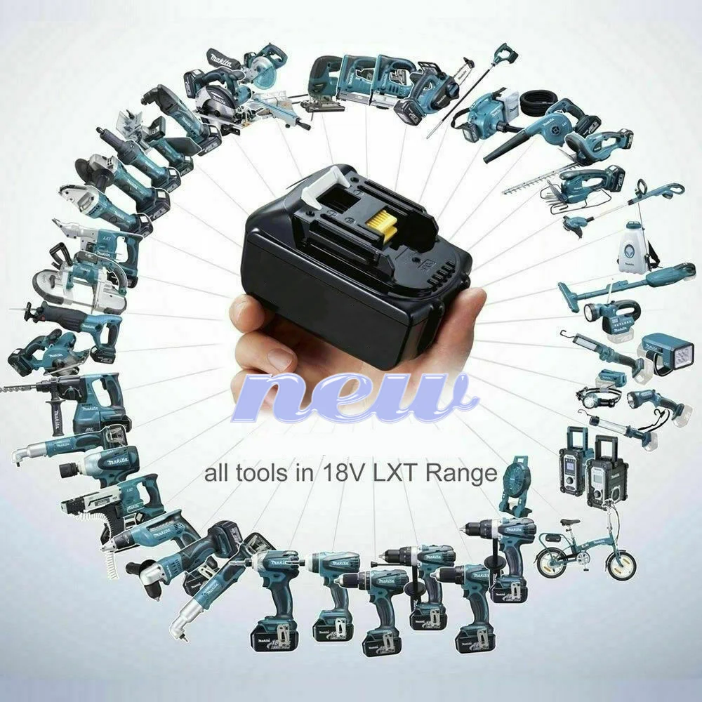 With Charger BL1860 Rechargeable Batteries18V 6000mAh Lithium Ion for Makita 18v Battery 6Ah BL1840 BL1850 BL1830 BL1860B LXT400 
With Charger BL1860 Rechargeable Batteries18V 6000mAh Lithium Ion for Makita 18v Battery 6Ah BL1840 BL1850 BL1830 BL1860B LXT400