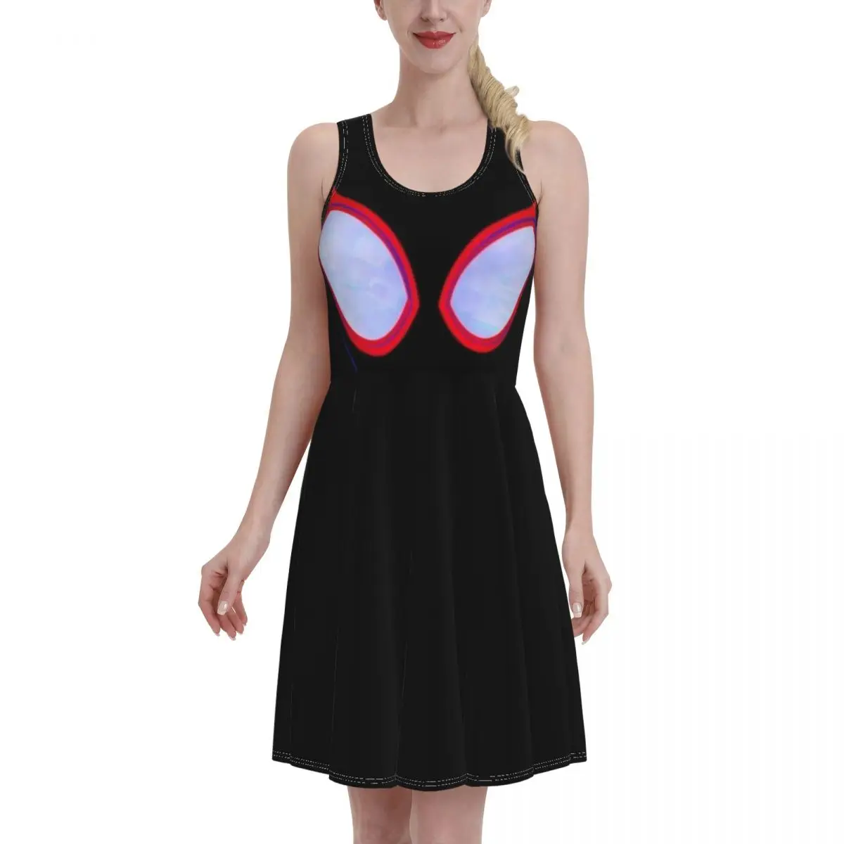 Summer 2021 Tom Holland Spider Eyes Women Dress Sexy O Neck Anime Cartoon movie Print Beach Dress Sleeveless Mini Dress
Summer 2021 Tom Holland Spider Eyes Women Dress Sexy O Neck Anime Cartoon movie Print Beach Dress Sleeveless Mini Dress