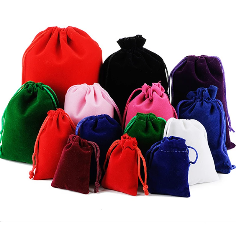 Wholesale 50pcs Colorful Velvet Bag Drawstring Pouches Jewelry Packaging Velvet Pouches Drawstring Packing Gift Bags Customized
Wholesale 50pcs Colorful Velvet Bag Drawstring Pouches Jewelry Packaging Velvet Pouches Drawstring Packing Gift Bags Customized