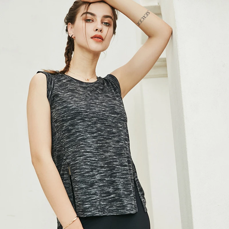 Female Fitness Sport Vest Women Anti-Sweat Loose Yoga Shirts Stripe Quick Dry O Neck Running Bottom Side Fork Opening Gym Top
Female Fitness Sport Vest Women Anti-Sweat Loose Yoga Shirts Stripe Quick Dry O Neck Running Bottom Side Fork Opening Gym Top