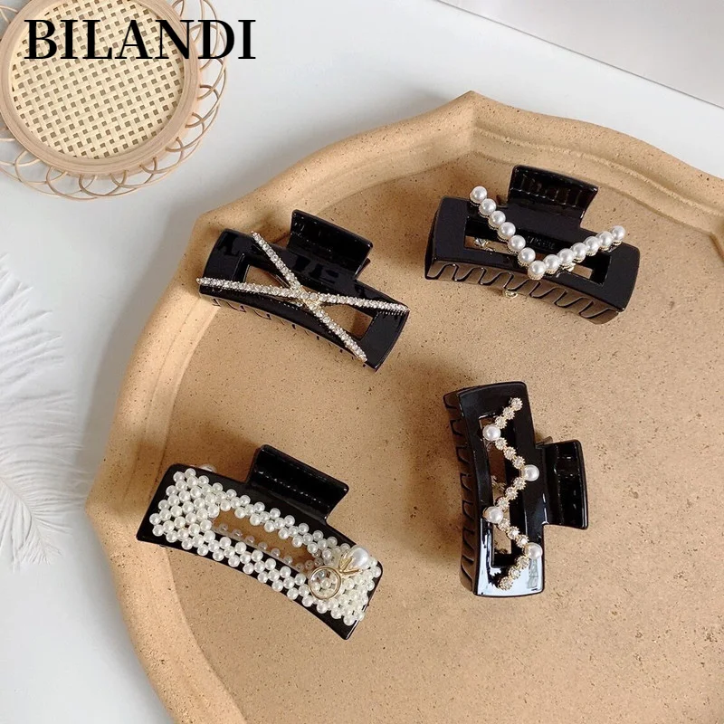 Bilandi Pearls Hair Clips Pin For Women Fashion Black Resin Clips Barrettes Headwear Girls Elegant Top Clip Hair Accessories
Bilandi Pearls Hair Clips Pin For Women Fashion Black Resin Clips Barrettes Headwear Girls Elegant Top Clip Hair Accessories
