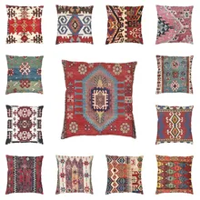 Antique Anatolia Turkish Kilim Throw Pillow Case Sofa Bohemian Persian Tribal Ethnic Carpet Cushion Cover Soft Pillowcover