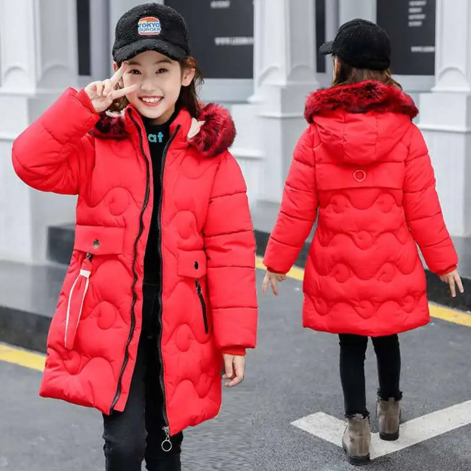Fur Collar Hooded long Coats Mid Big Children Fashion Winter down cotton Jacket Girl clothing Kids clothes Warm Thick parka
Fur Collar Hooded long Coats Mid Big Children Fashion Winter down cotton Jacket Girl clothing Kids clothes Warm Thick parka