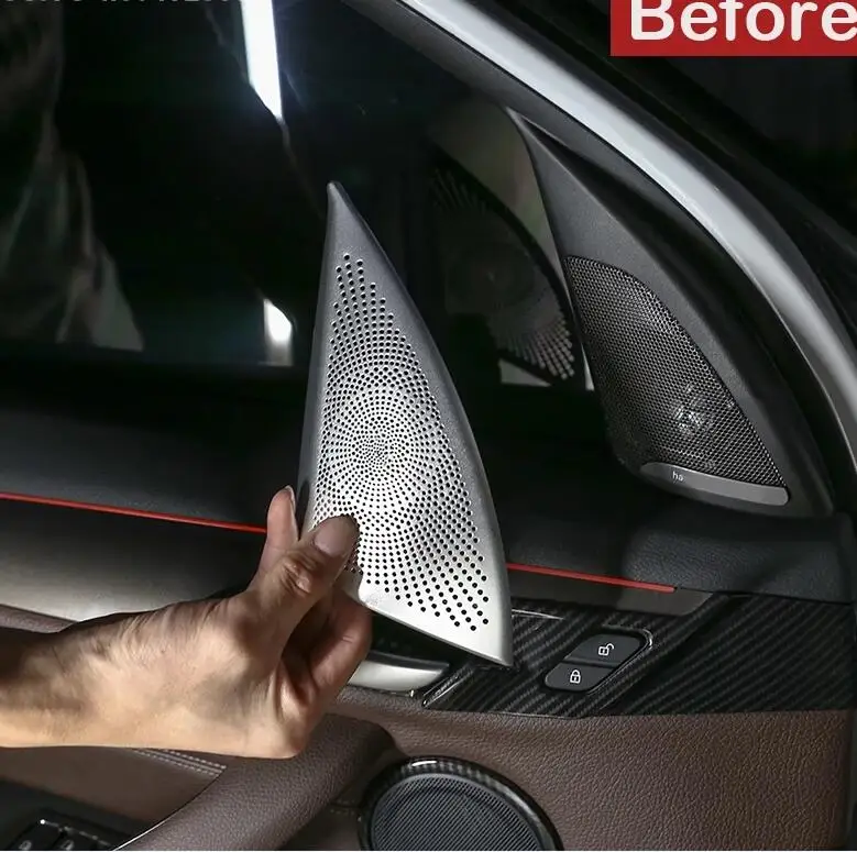 2pcs Aluminum Alloy Car Modification Interior Accessories Door Tweeters Speaker Cover Trim Sticker For BMW New X1 F48 2016-2019
2pcs Aluminum Alloy Car Modification Interior Accessories Door Tweeters Speaker Cover Trim Sticker For BMW New X1 F48 2016-2019