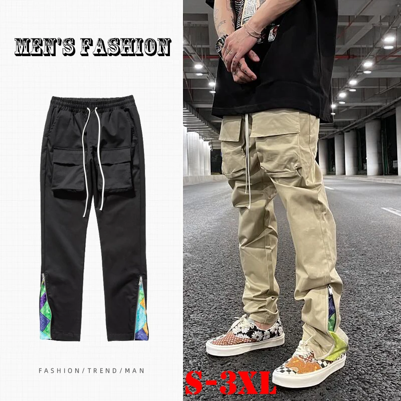 Style Casual Pants Men's Multi-pocket Side Zipper Cashew Flower Printed Trousers Overalls Fashion Streetwear Men's штаны мужские
Style Casual Pants Men's Multi-pocket Side Zipper Cashew Flower Printed Trousers Overalls Fashion Streetwear Men's штаны мужские