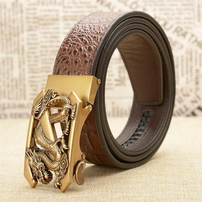 Fashion Men Crocodile Pattern Belt Luxury Alligator Automatic Buckle Men's Belts Dragon Buckle Strap Novelty Four Color
Fashion Men Crocodile Pattern Belt Luxury Alligator Automatic Buckle Men's Belts Dragon Buckle Strap Novelty Four Color