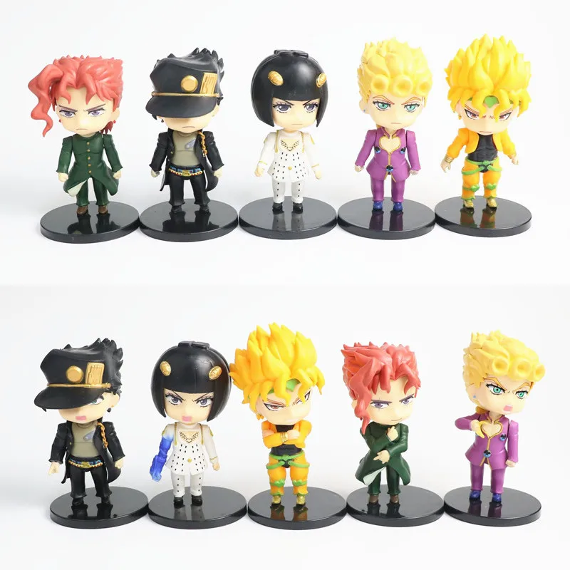 5PCS anime jojo bizarre adventure figure Kujo Jotaro figurine Higashikata Josuke Kakyoin Noriaki Action Figure model toy 10-11CM
5PCS anime jojo bizarre adventure figure Kujo Jotaro figurine Higashikata Josuke Kakyoin Noriaki Action Figure model toy 10-11CM