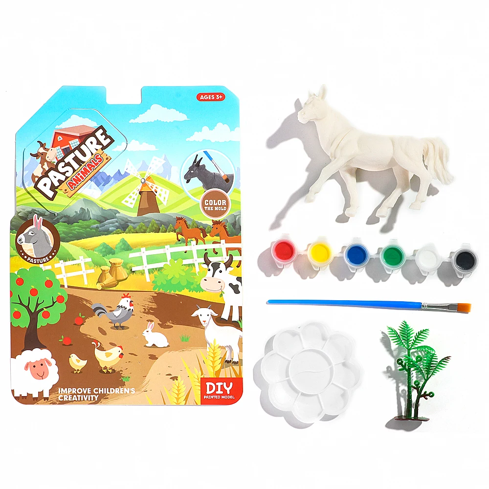 DIY Color Painting Farm Animals Cow, Horse, Dog, Sheep, Model Painting Children Toys
DIY Color Painting Farm Animals Cow, Horse, Dog, Sheep, Model Painting Children Toys