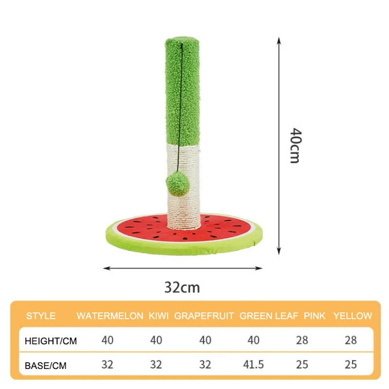 Fruit Cat Climbing Frame Sisal Rope Cats Scratching Post Pets Supplies Scratch Resistant Bite Claw Sharpener Funny Kitten Toys
Fruit Cat Climbing Frame Sisal Rope Cats Scratching Post Pets Supplies Scratch Resistant Bite Claw Sharpener Funny Kitten Toys