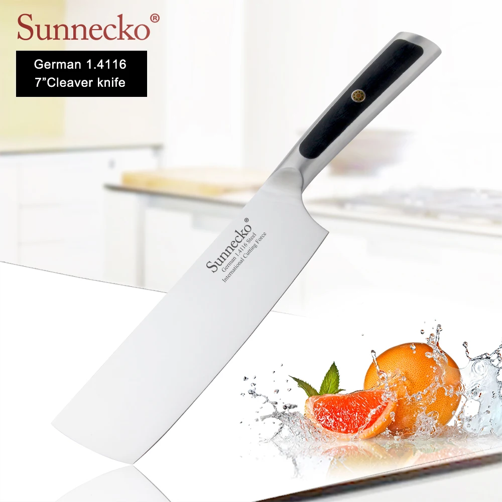 Sunnecko 7" Nakiri Cleaver knife German 1.4116 Steel Blade Kitchen Knives Razor Sharp Cut Slicing Chef's Knives G10 Handle Gift
Sunnecko 7" Nakiri Cleaver knife German 1.4116 Steel Blade Kitchen Knives Razor Sharp Cut Slicing Chef's Knives G10 Handle Gift
