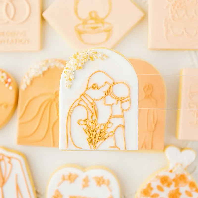 Bridal Shower Cookie Art Wedding Cookie Press Stamp Embosser Cutter Acrylic Fondant Sugar Craft Cake Decoration Tools
Bridal Shower Cookie Art Wedding Cookie Press Stamp Embosser Cutter Acrylic Fondant Sugar Craft Cake Decoration Tools
