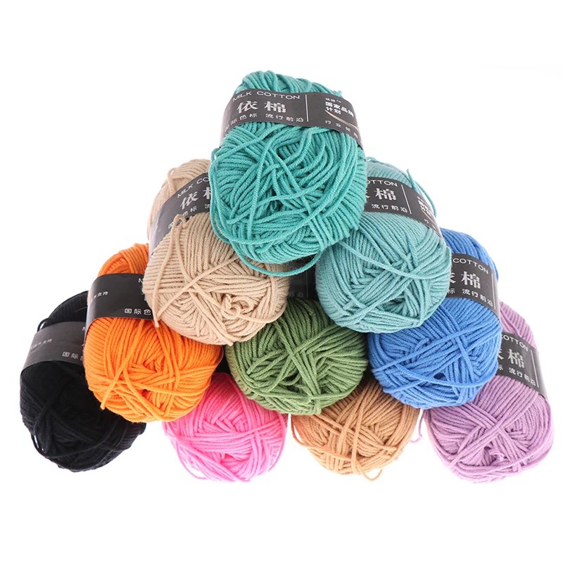 50g 4Strand Milk Cotton Yarn Soft Warm Wool For Baby crochet knitted Yarn for Hand Knitting worsted thread line Needlework
50g 4Strand Milk Cotton Yarn Soft Warm Wool For Baby crochet knitted Yarn for Hand Knitting worsted thread line Needlework