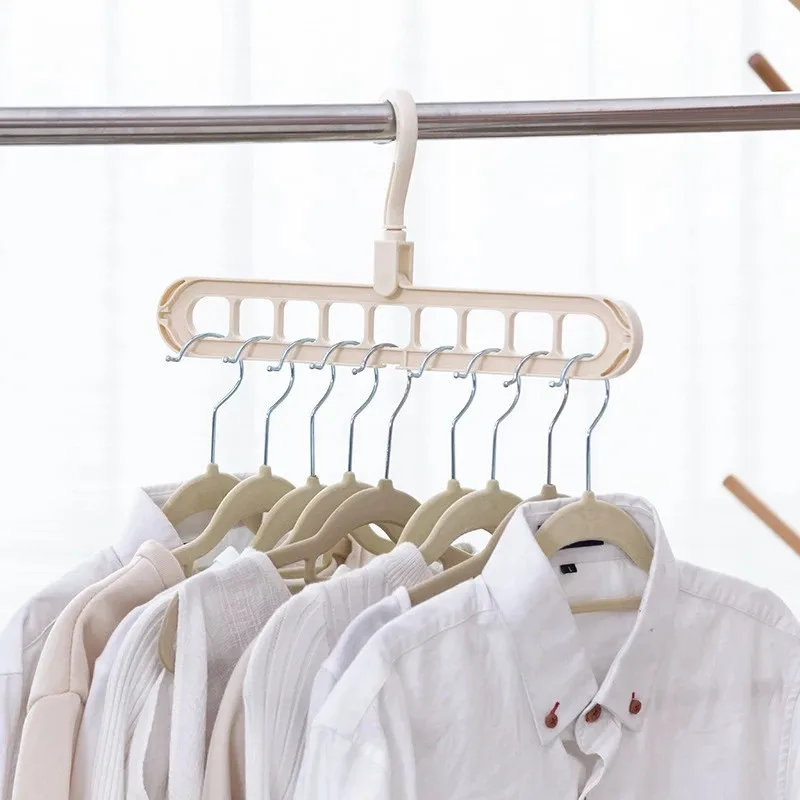 Clothes Hanger Storage Multi-Function Closet Organizer Space Saving 9 Holes Folding Clothes Hangers For Clothes Drying Rack
Clothes Hanger Storage Multi-Function Closet Organizer Space Saving 9 Holes Folding Clothes Hangers For Clothes Drying Rack