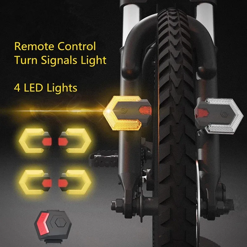 Bike Light Front and Rear Light Bike Turn Signal Light Remote Wireless Control MTB Bike Tail Light Cycling Safety Warning Lights 
Bike Light Front and Rear Light Bike Turn Signal Light Remote Wireless Control MTB Bike Tail Light Cycling Safety Warning Lights