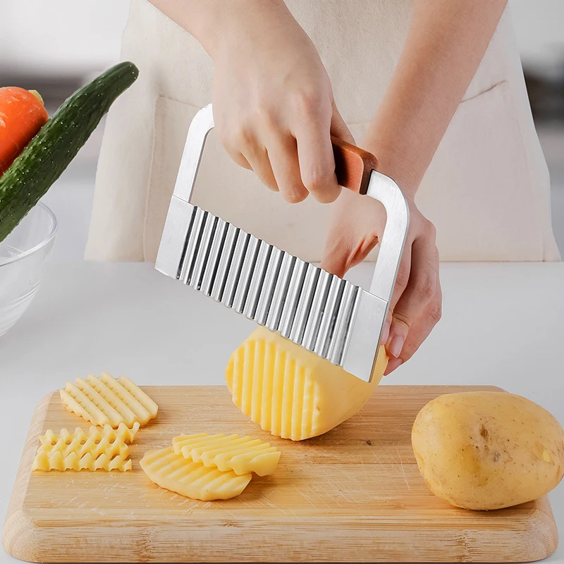Stainless Steel Wave Knife Potato Cutter Slicer Slicer Slicer Potato Shreds Artifact Wave Knife Potato Knife
Stainless Steel Wave Knife Potato Cutter Slicer Slicer Slicer Potato Shreds Artifact Wave Knife Potato Knife