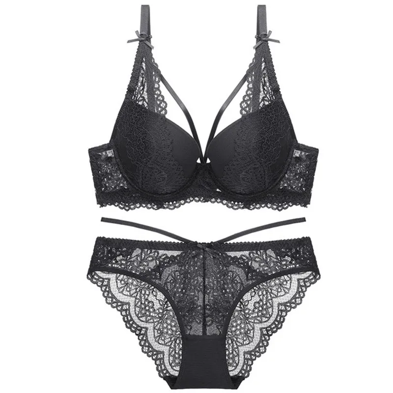 New Black Underwear Set Women Bra Push Up Brassiere Cotton Thick Gather Sexy Bra Panties Sets Embroidery Lace Lingerie Set
New Black Underwear Set Women Bra Push Up Brassiere Cotton Thick Gather Sexy Bra Panties Sets Embroidery Lace Lingerie Set