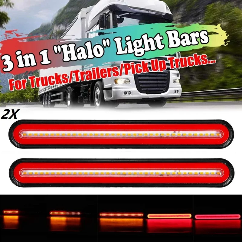 24V LED 13Inch Tail Brake Light 3 in 1 Neon Halo Ring Stop Rear Lamp for Truck Running Flowing Turn Signal Lights
24V LED 13Inch Tail Brake Light 3 in 1 Neon Halo Ring Stop Rear Lamp for Truck Running Flowing Turn Signal Lights