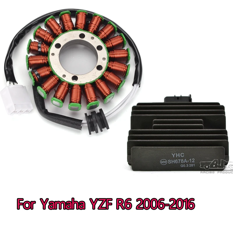 Статор катушечная 12V Регулятор выпрямителя Для Yamaha YZF R6 YZFR6 2006 2007 2008 2009 2010 2011 2012 2013