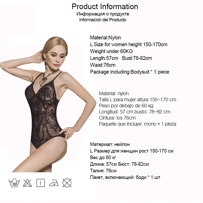 DRAIMIOR Light luxury Sexy Bodysuit for Women Floral Embroidery Deep V Neck Open Crotch Lace Bodysuit Jumpsuit DR0002
DRAIMIOR Light luxury Sexy Bodysuit for Women Floral Embroidery Deep V Neck Open Crotch Lace Bodysuit Jumpsuit DR0002