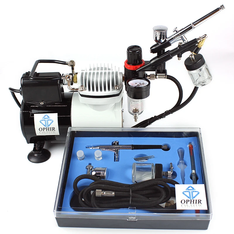 OPHIR Pro Air Spray Compressor Air Brush Set 3x Airbrush Kit for Temporary Tattoo Body Paint Cake Decoration AC114+004A+071+074
OPHIR Pro Air Spray Compressor Air Brush Set 3x Airbrush Kit for Temporary Tattoo Body Paint Cake Decoration AC114+004A+071+074
